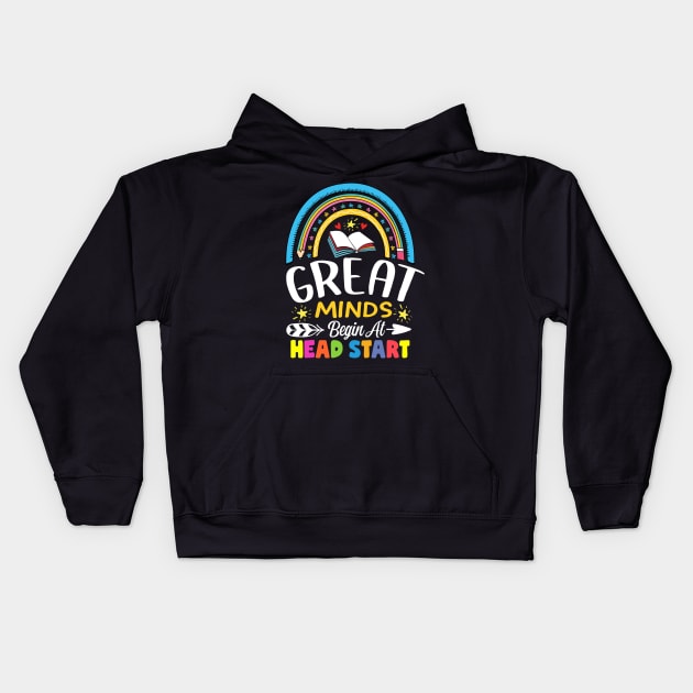Great Minds Begin At Head Start back to school Kids Hoodie by TheDesignDepot